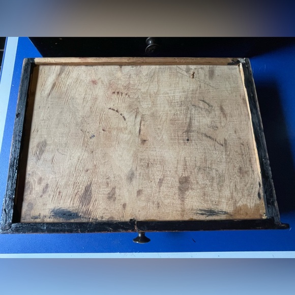 Japanese Antique Wooden Black Drawer Box Tansu Cabinet Storage Edo? Or Meiji ??! - Picture 15 of 16